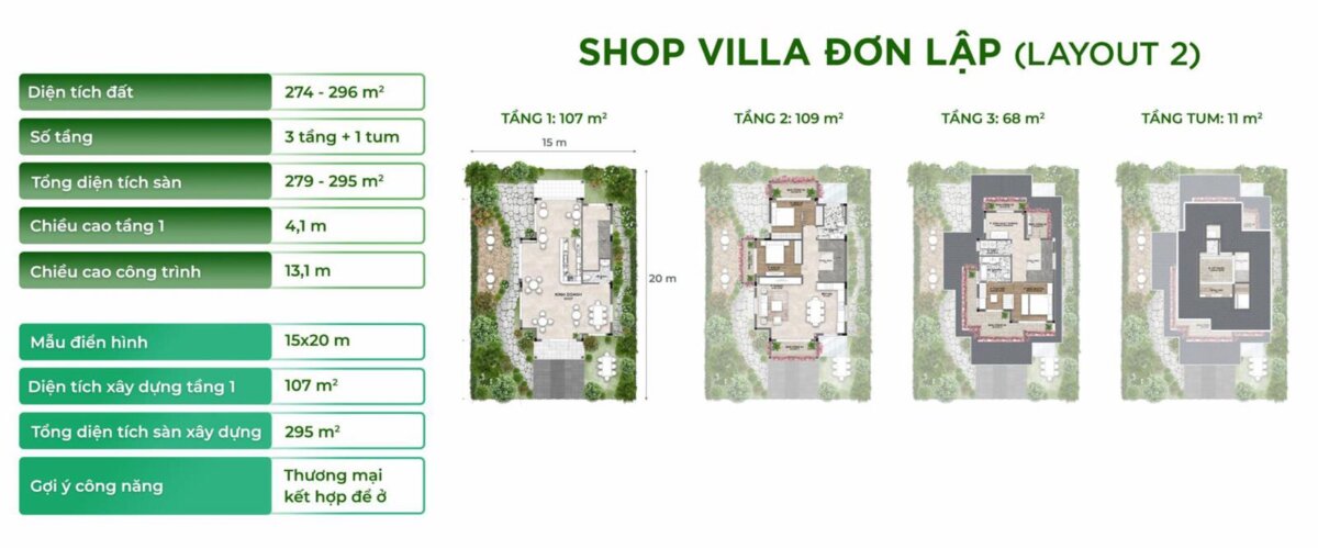 Shop villa đơn lập