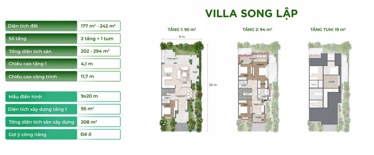 Villa song lập